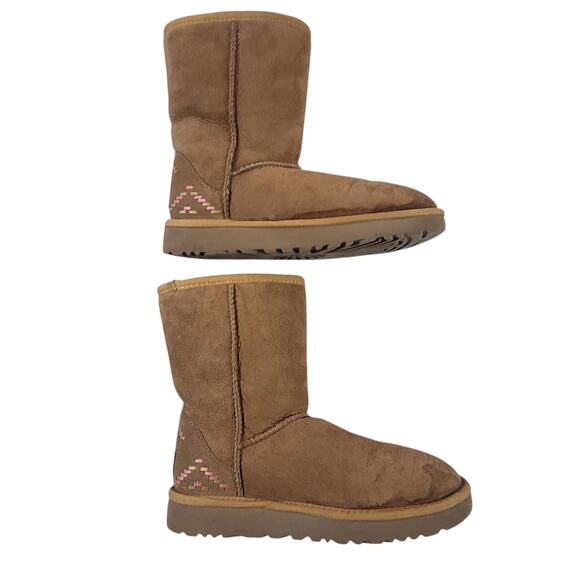 UGG Classic Suede Rustic Weave Boots Size 6 - Picture 9 of 9